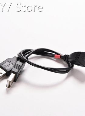 1PC USB 2.0 30cm 1 Female Power Enhancer To 2 Male USB Data
