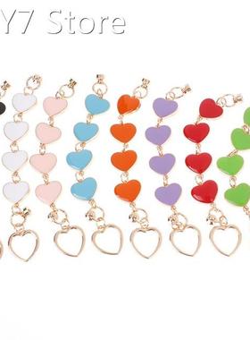 1pc Mobile Phone Strap Lanyard Colorful Heart Rope For Cell
