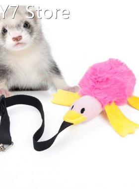 Small Pet Dog Bungee Ferret Plush Duck Toys Durable Elastic