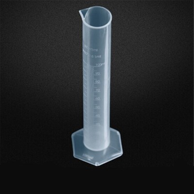 1PCS 100ml Plastic Measuring Cylinder for Laboratory Supplie