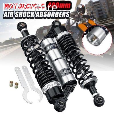 400mm Black Motorcycle Air Shock Absorber Rear Suspension Mo