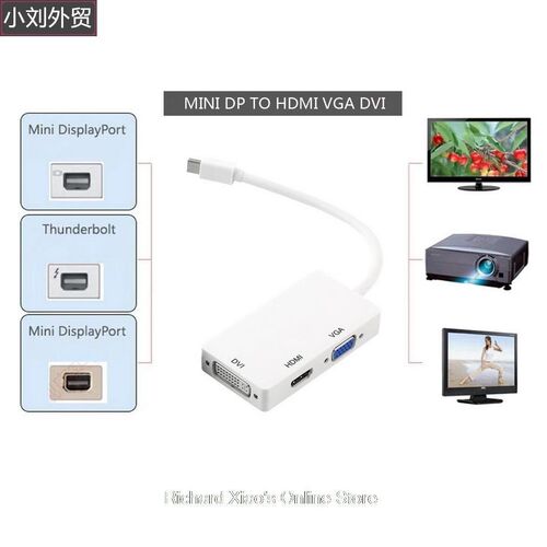 HMDI Converter Mini Display Port to DVI VGA HDMI 3 in 1 Conv