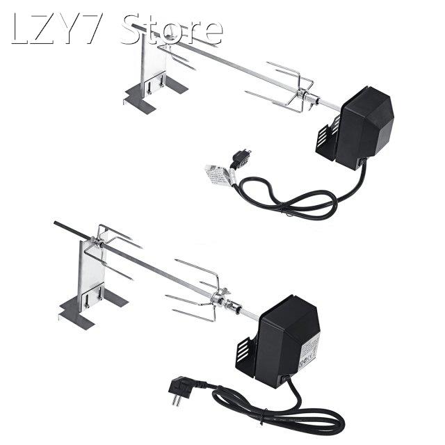 Electric BBQ Grill Spit Roaster Rod Stainless Steel Charcoal