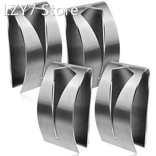 4 Pieces Self Adhesive Towel Hook Holder Grabber, Stainless