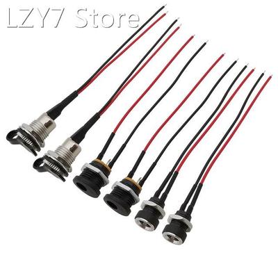 2Pcs 5.5x2.1mm DC Power Socket Threaded Female Jack Pigtail