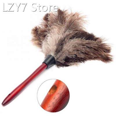 Anti-static Ostrich Feather Fur Wooden Handle Brush Duster D