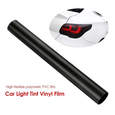 30x100cm/12x39 inch Black Matt Automobile Car Light Headligh