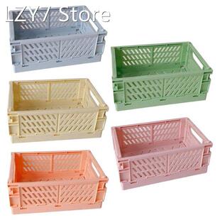 Collapsible Crate Plastic Folding Storage Box Basket Utility