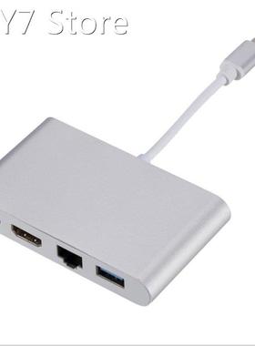 USB C Ethernet To HDMI-Compatible+Gigabit Ethernet+USB3.0 Ty