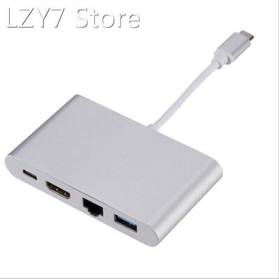 USB C Ethernet To HDMI-Compatible+Gigabit Ethernet+USB3.0 Ty