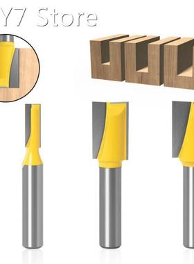 1/3PCS Straight/Dado Router Bit 8 Shank Cutter Flat Bottom