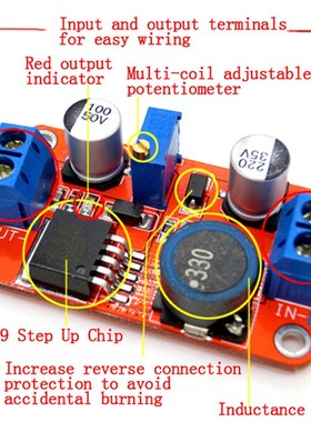 One Or 2pcs 5A DC-DC Step Up Power Module Boost Volt Convert