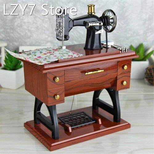 Vintage Music Box Sewing Machine Style Mechanical Birth