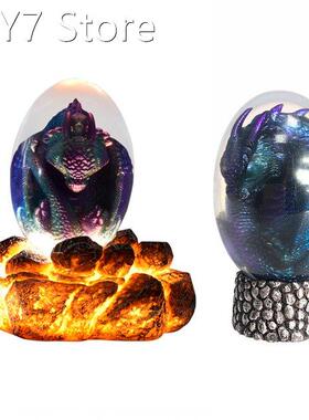 Luminous Lava Dragon Egg Resin Dinosaur Egg Sculpture Orname