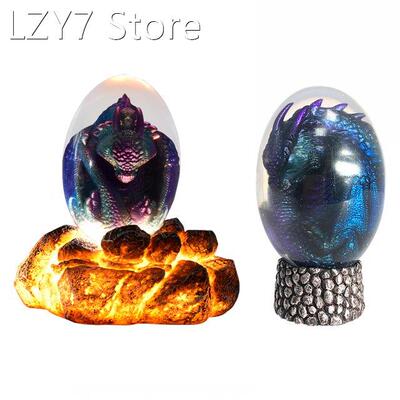 Luminous Lava Dragon Egg Resin Dinosaur Egg Sculpture Orname