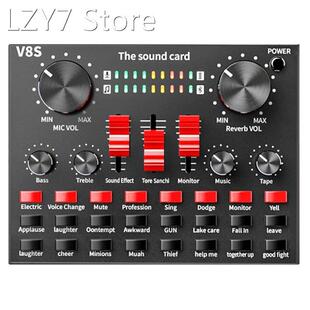 Sound Card V8S Audio Mixer Bluetooth Webcast Personal Entert