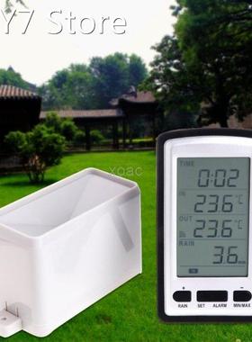 Wireless Rain Meter Gauge Weather Station indoor/outdoor tem