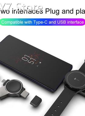 2 in 1 USB Type-C Ports Smart Watch Magnetic Charger Portabl