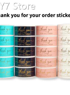 2022 New 120pcs Thank You for Your Order Sticker Handmade Se