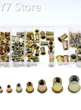 165PCS M3-M12 M4 M5 M6 M8 M10 Pull Rivet Nut Mixed Zinc Plat