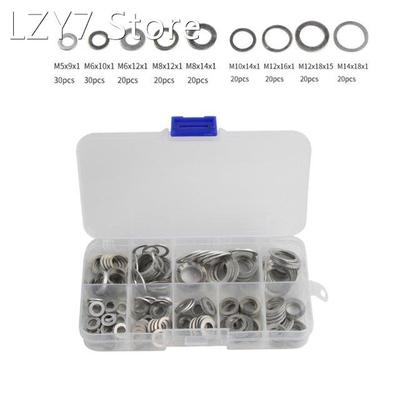 200Pcs Mix Aluminum Gaskets Washers Gasket Aluminum Flat Me