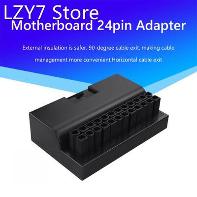 ATX 24 Pin to 90 Degree Power Plug Adapter Mainboard Motherb