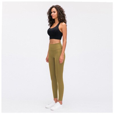 Tall waist trousers female nude yoga feeling show thin