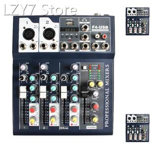 Audio Mixer,Portable Sound System Mic Line Audio Mixer Conso