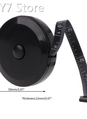 875A 1.5m/60inch Black Tape Measures Dual Sided Retractable