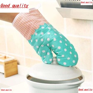 Domestic anti hot oven gloves kitchen large baking thickene