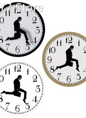 2022 New Businessman Briefcase Wooden Round Wall Clock 12&am