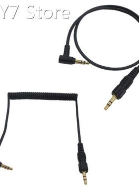 Cable Stereo Jack 3.5mm Right Angle to 3.5mm Straight Connec
