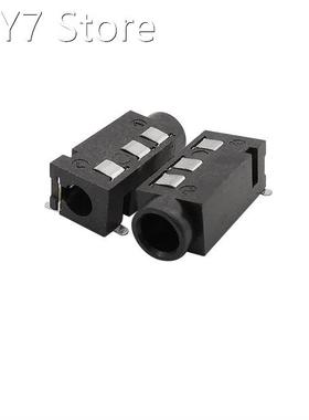 10Pcs Black PJ-320D 4 Pin 3.5 mm Female Jack Socket SMD Head