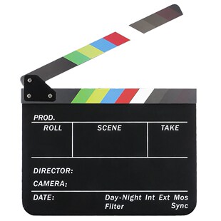 Dry Erase Director's Film Movie Clapboard Cut Action Scene C