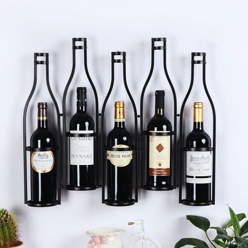 European-style vintage Iron wine shelf wall hanging living r