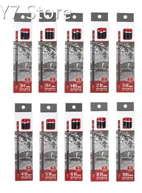 12pcs/box Graphite Pencil Sketch Drawing Writing 2H HB 2B 3B
