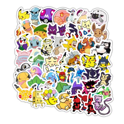50pcs Cute Anime Cartoon ers Pikachu Monster Brinquedos Anim