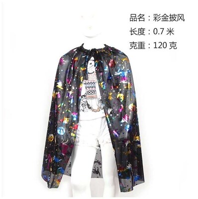 halloween cape cloak black and red zombie cloak万圣节斗篷