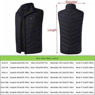 Heated Vest Jacket Heating Zones USB Hunting Vest Winter Ja