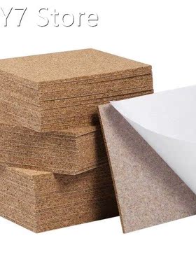 50PCS 95x95mm Self Adhesive Square Cork Sheets for DIY Coast