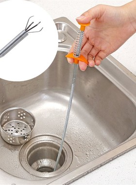 80cm Kitchen Sink Cleaning Hook Sewer Dredging Device Spring