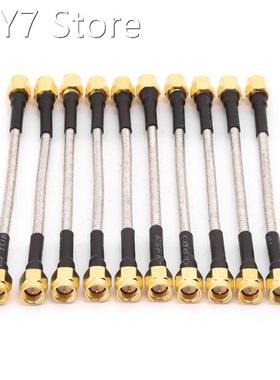 10Pcs/Set SMA Male To SMA Male RG402 Pigtail Cable 10cm Semi