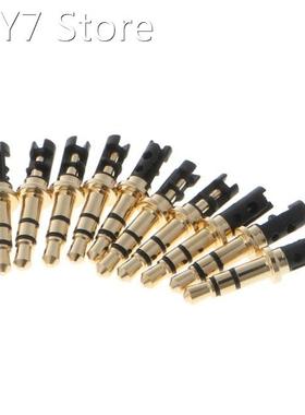 High Quality 10 Pcs 3.5mm Male Plug 3 Pole Soldering Earphon