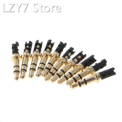 High Quality 10 Pcs 3.5mm Male Plug 3 Pole Soldering Earphon