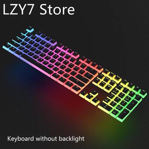 1Set Double Shot PBT Keycap 104 Keys Pudding Backlight Keyca