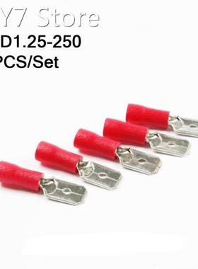 10PCS/Set MDD1.25-250 Male Insulated Spade Quick Connector