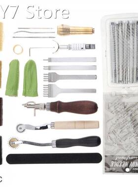 34pcs/lot DIY Leather Craft Tools Kit Hand Sewing Stitching