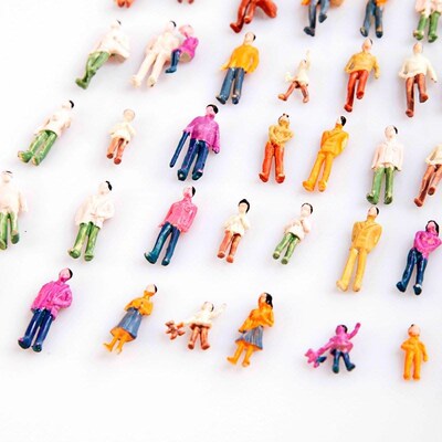 Mini 100pcs HO Scale 1100 Painted Model People Free Shippin