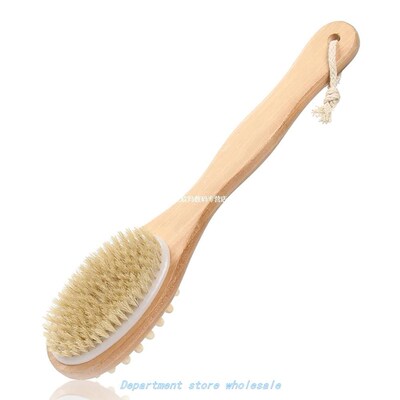 Soft Handle Home Wooden Bristles Spa Double Sides Massage Wa