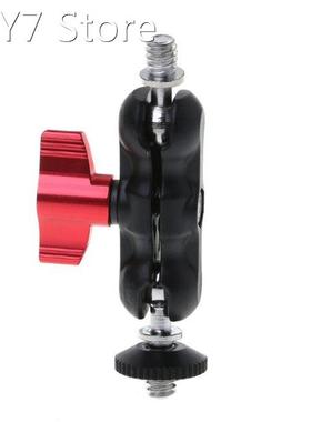 Double Ball Head Shoe Mount Adapter Magic Arm 1/4